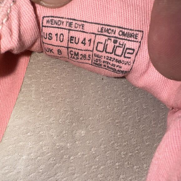 Hey Dude Wendy Tie Dye  Lemon Ombre Women's 9 Pre-loved - Picture 7 of 7